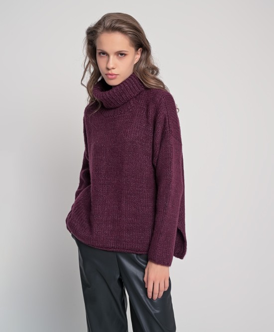 Mohair-lurex ζιβάγκο σε άνετη γραμμή BORDEAUX