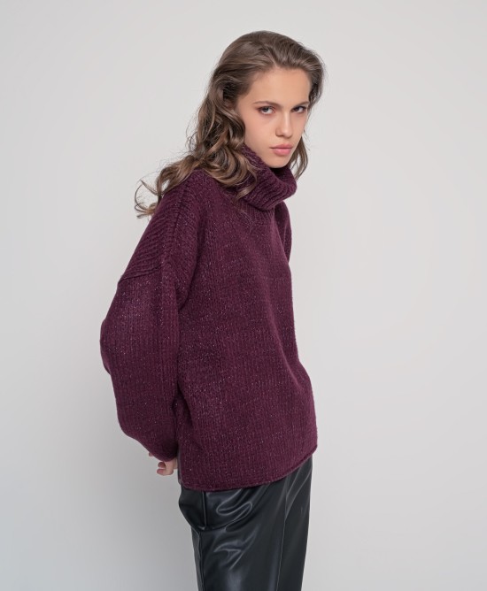 Mohair-lurex ζιβάγκο σε άνετη γραμμή BORDEAUX