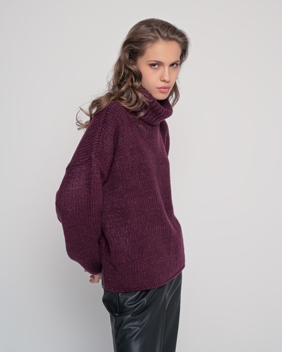 Mohair-lurex ζιβάγκο σε άνετη γραμμή BORDEAUX