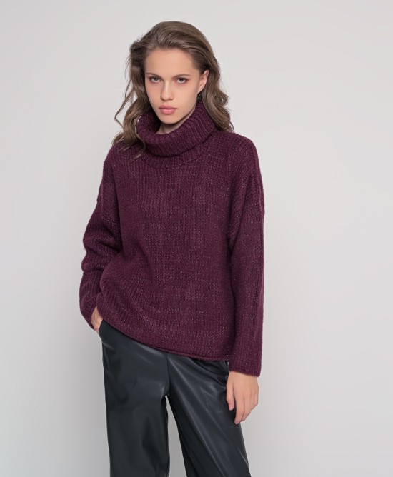 Mohair-lurex ζιβάγκο σε άνετη γραμμή BORDEAUX