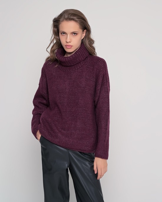 Mohair-lurex ζιβάγκο σε άνετη γραμμή BORDEAUX