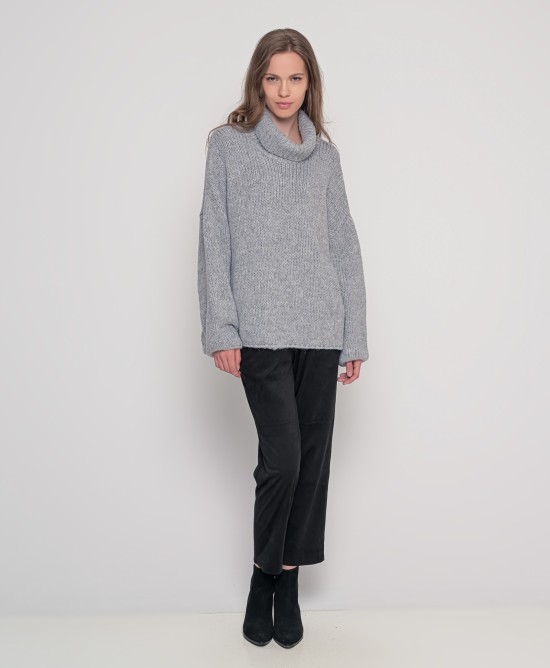 Mohair-lurex ζιβάγκο σε άνετη γραμμή MEDIUM GREY