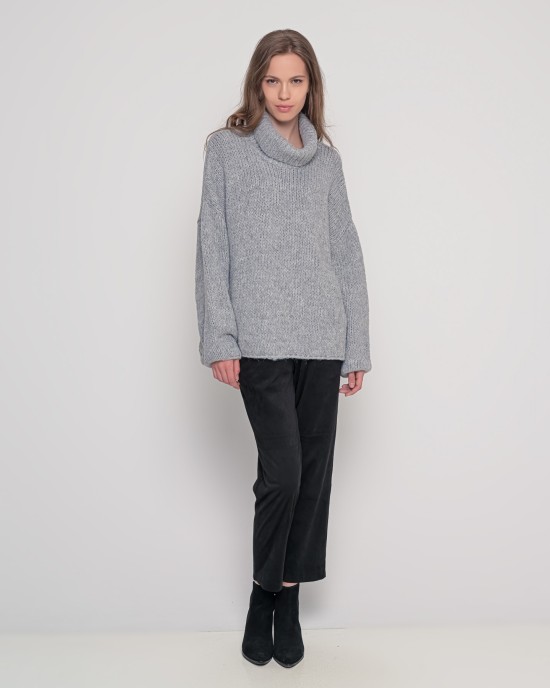 Mohair-lurex ζιβάγκο σε άνετη γραμμή MEDIUM GREY