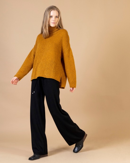 Mohair-lurex ζιβάγκο σε άνετη γραμμή OCHRE