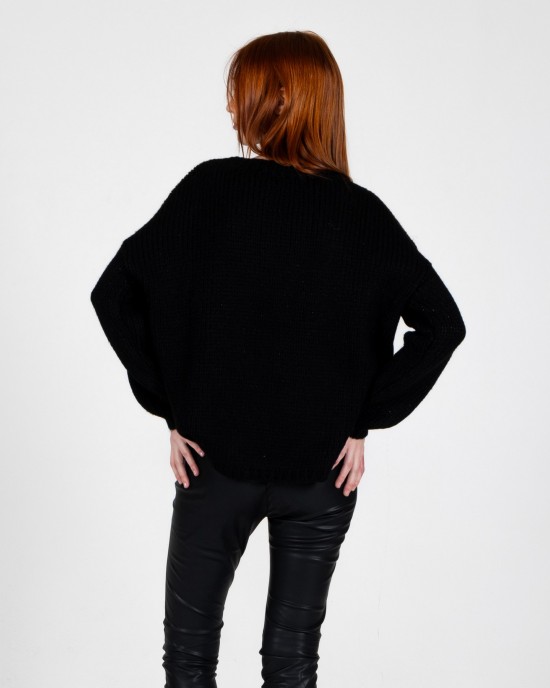 Mohair-lurex oversized πουλόβερ