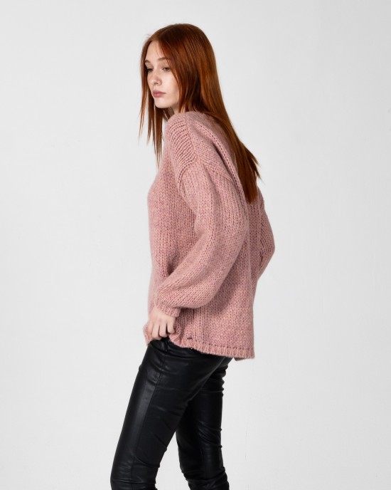 Mohair-lurex oversized πουλόβερ