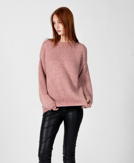 Mohair-lurex oversized πουλόβερ