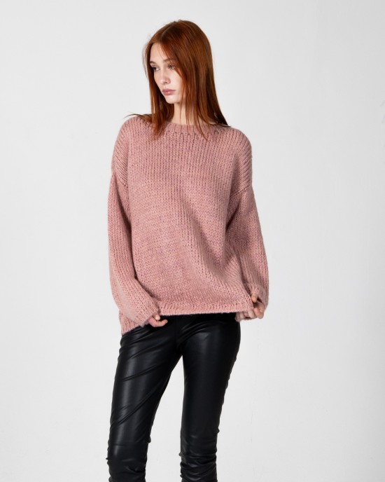 Mohair-lurex oversized πουλόβερ