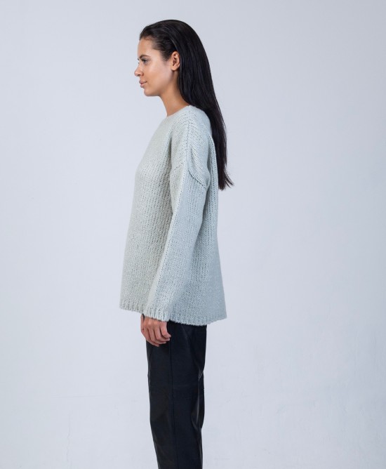 Mohair-lurex oversized πουλόβερ