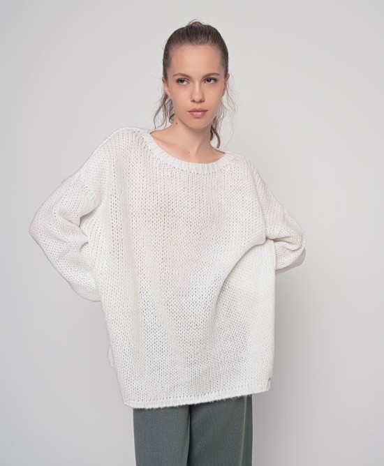 Mohair-lurex oversized πουλόβερ