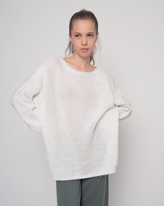 Mohair-lurex oversized πουλόβερ