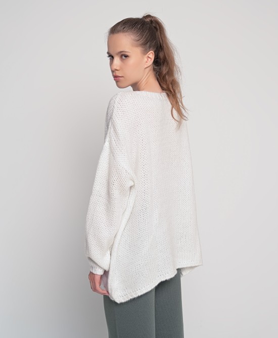 Mohair-lurex oversized πουλόβερ