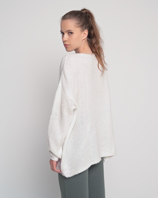 Mohair-lurex oversized πουλόβερ