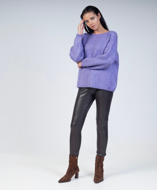 Mohair-lurex oversized πουλόβερ