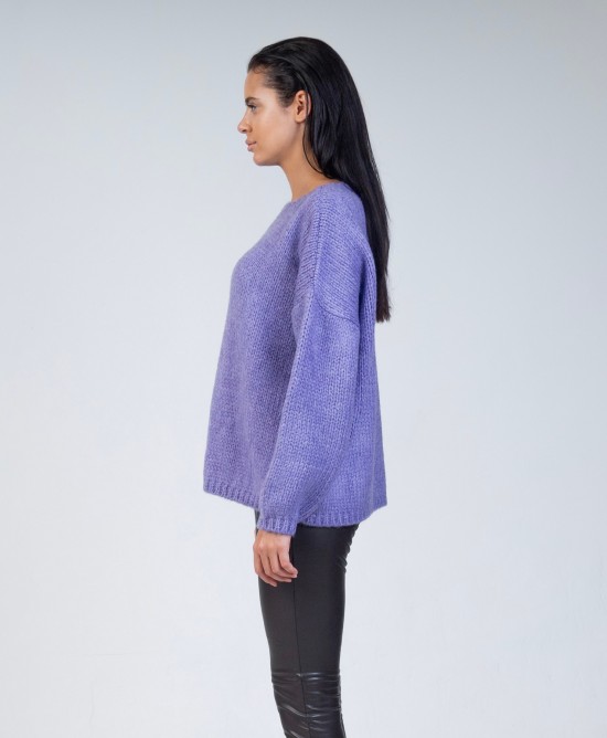 Mohair-lurex oversized πουλόβερ