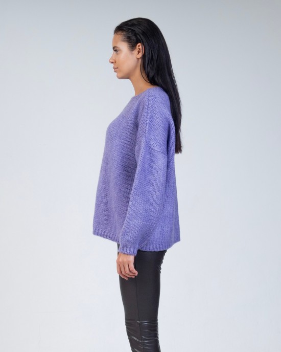 Mohair-lurex oversized πουλόβερ