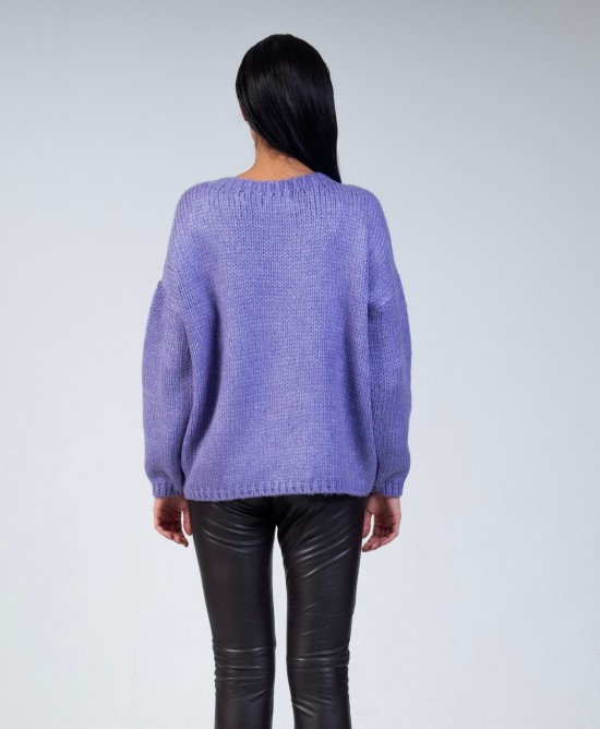 Mohair-lurex oversized πουλόβερ