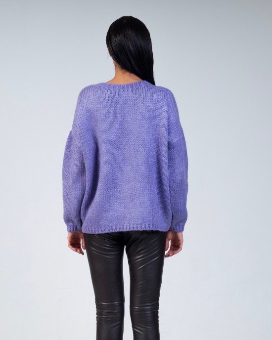 Mohair-lurex oversized πουλόβερ