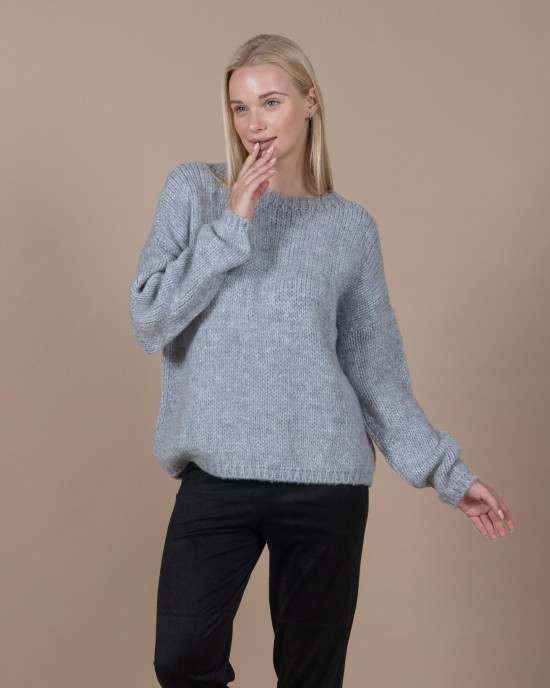 Mohair-lurex oversized πουλόβερ