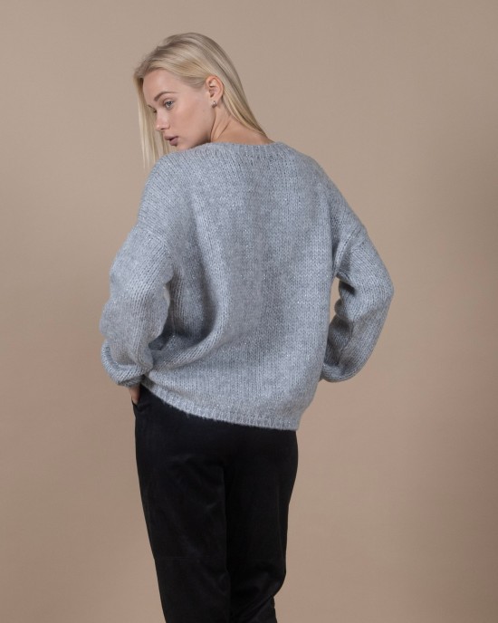 Mohair-lurex oversized πουλόβερ