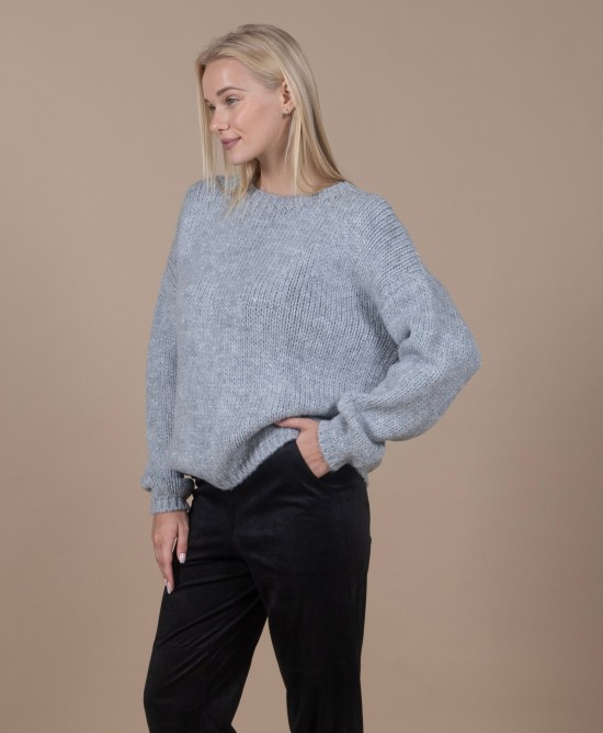 Mohair-lurex oversized πουλόβερ