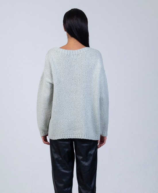 Mohair-lurex oversized πουλόβερ