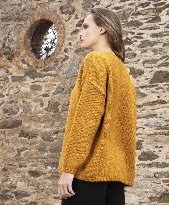 Mohair-lurex oversized πουλόβερ