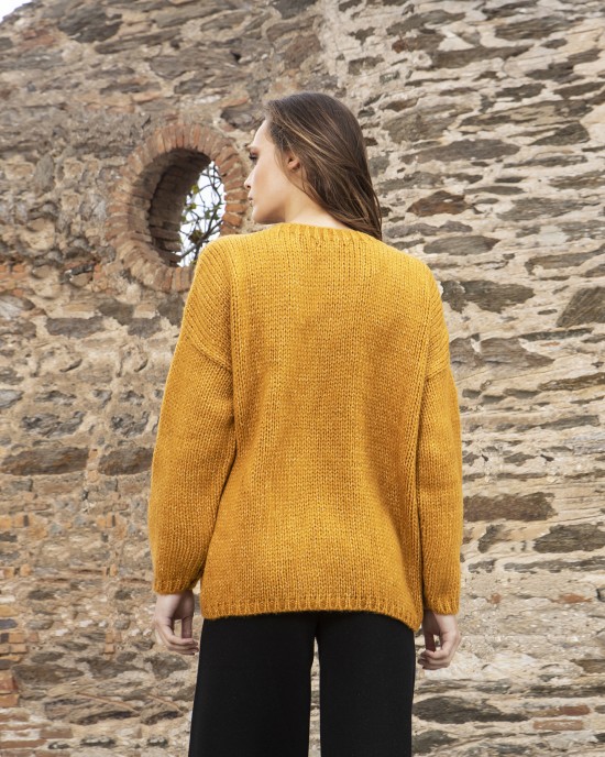 Mohair-lurex oversized πουλόβερ