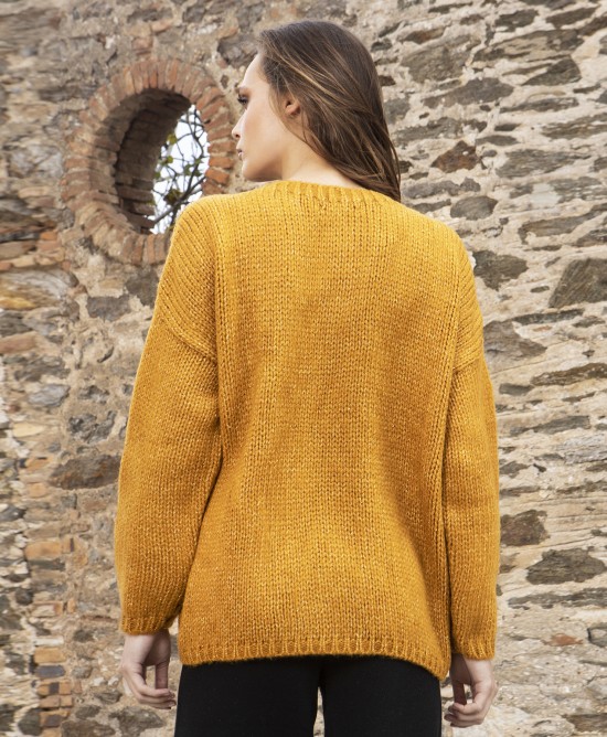 Mohair-lurex oversized πουλόβερ