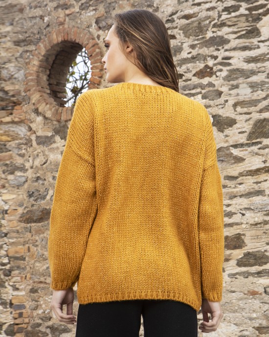 Mohair-lurex oversized πουλόβερ