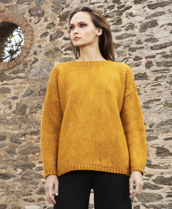 Mohair-lurex oversized πουλόβερ