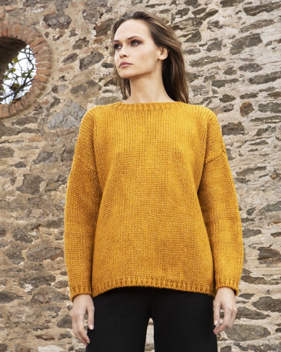 Mohair-lurex oversized πουλόβερ