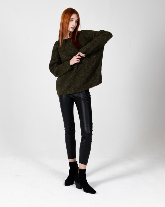 Mohair-lurex oversized πουλόβερ