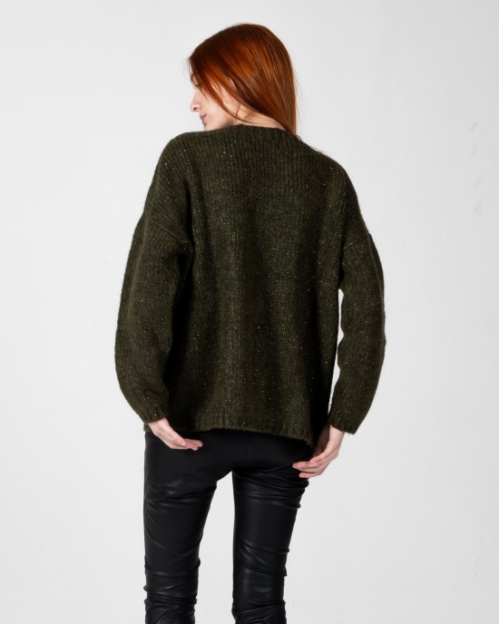 Mohair-lurex oversized πουλόβερ