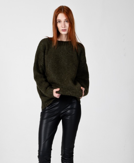 Mohair-lurex oversized πουλόβερ