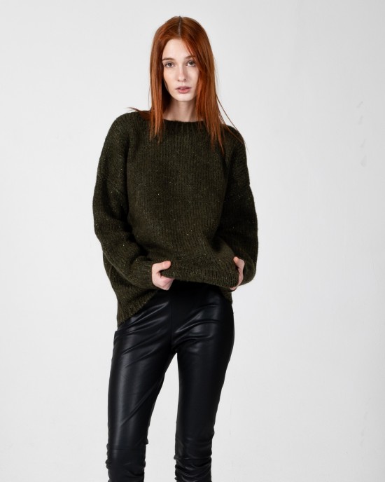 Mohair-lurex oversized πουλόβερ