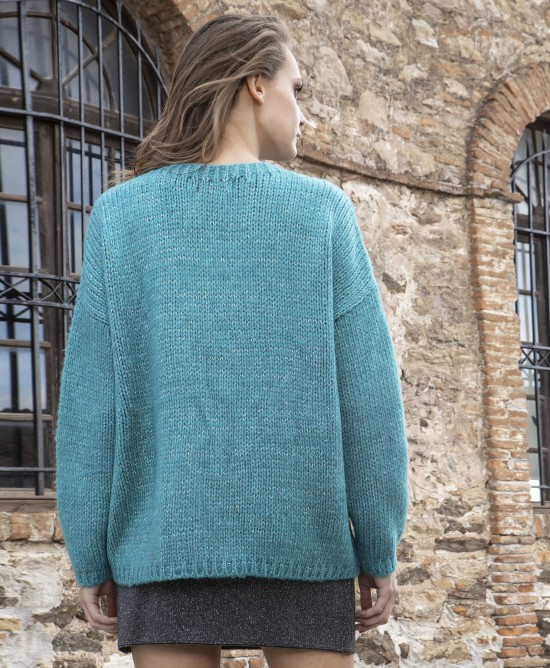 Mohair-lurex oversized πουλόβερ