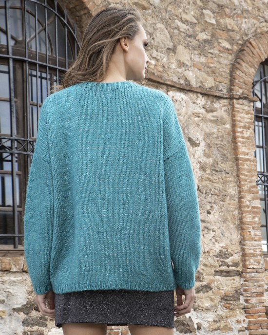 Mohair-lurex oversized πουλόβερ