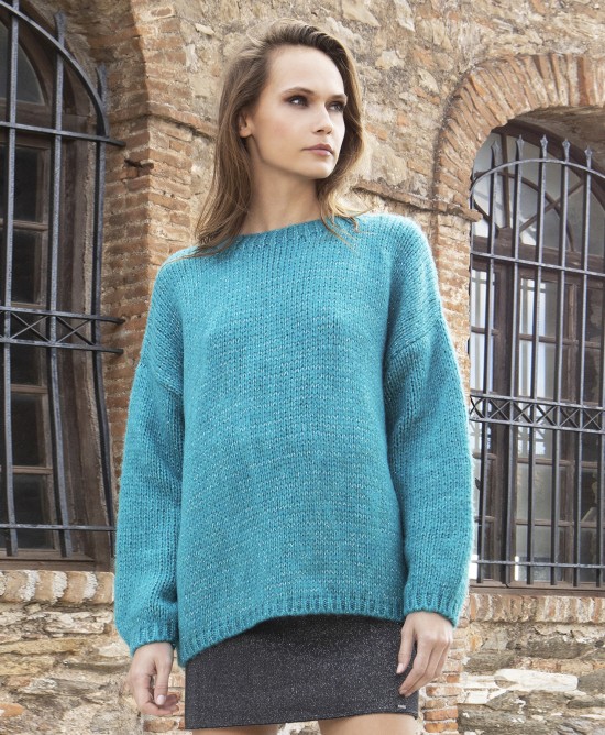 Mohair-lurex oversized πουλόβερ