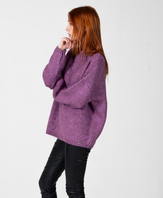 Mohair-lurex oversized πουλόβερ