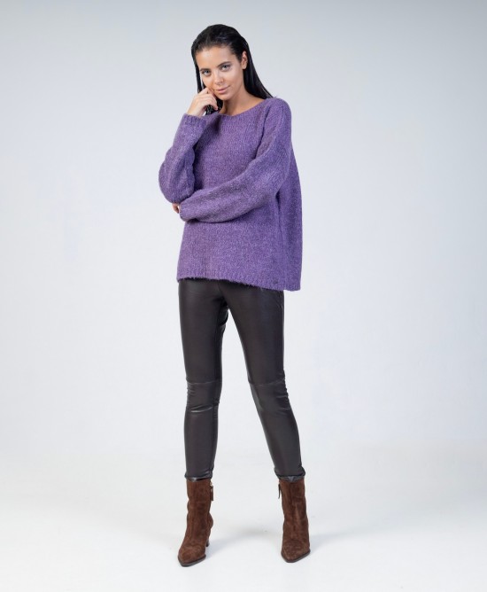 Mohair-lurex oversized πουλόβερ