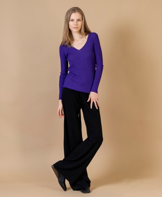 Lurex basic v-τοπ VIOLET