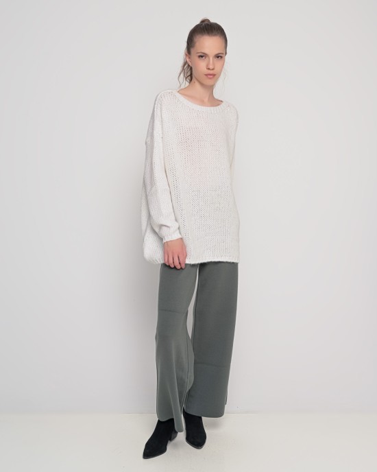 Mohair-lurex oversized πουλόβερ IVORY