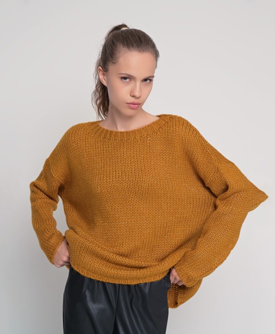 Mohair-lurex oversized πουλόβερ OCHRE