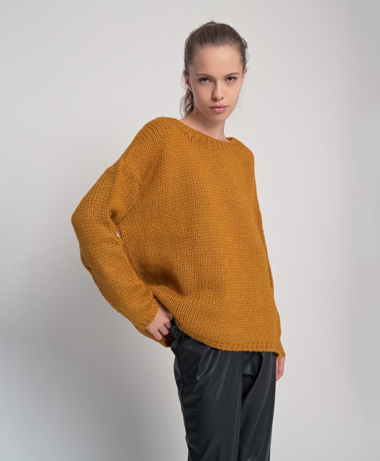 Mohair-lurex oversized πουλόβερ OCHRE