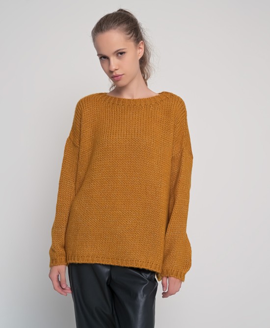 Mohair-lurex oversized πουλόβερ OCHRE