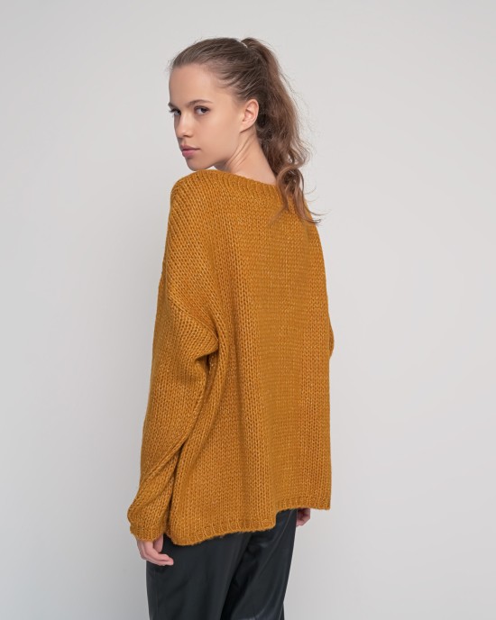 Mohair-lurex oversized πουλόβερ OCHRE