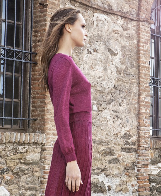 Lurex cut-out πουλόβερ BORDEAUX