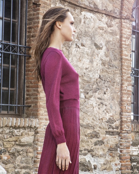 Lurex cut-out πουλόβερ BORDEAUX