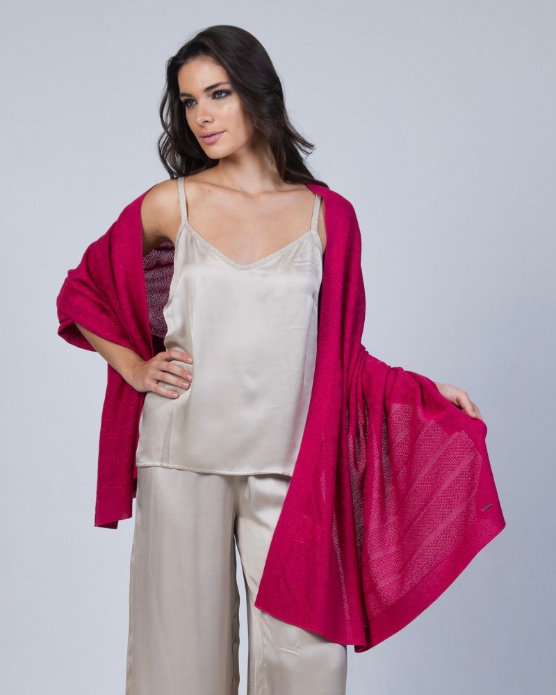 Lurex εσάρπα FUCHSIA